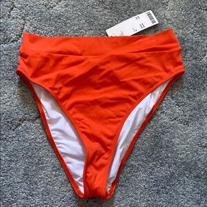 Urban outfitters Bright Orange High-Waisted Bikini Bottom